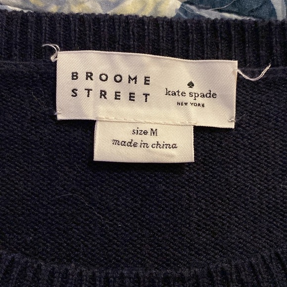 Kate spade New York Broome Stree wool blend Owl novelty sweater with faux fur - Picture 5 of 6